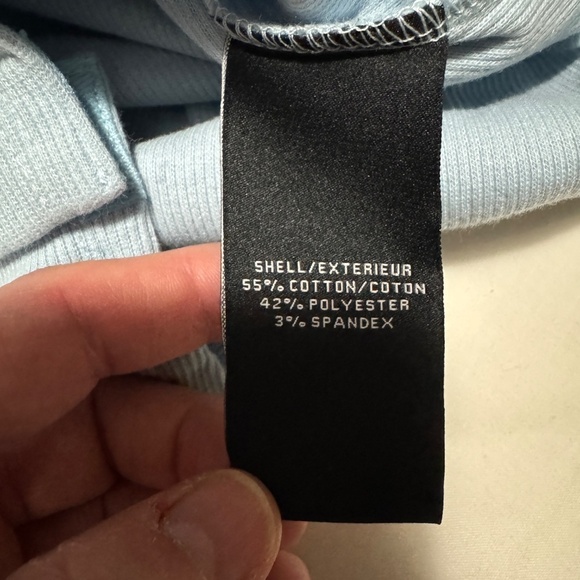 7 For‎ All Mankind Women's Long Sleeve Ribbed Babydoll V-Neck Bodysuit Blue M - Picture 7 of 16